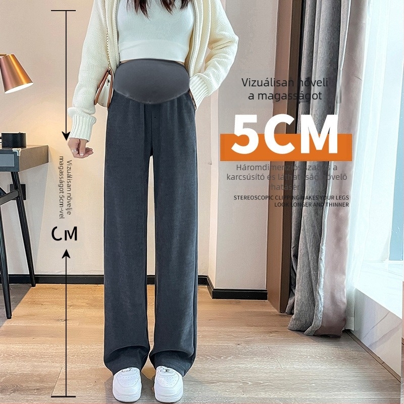 Terhes nadrág meleg fleece belsővel téli/őszre — laza szabás, magas derék; fő anyag 50–70%, másodlagos <30% Spandex.