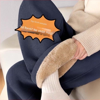 Terhes nadrág fleece béléssel, szabad szabású — fő anyag: poliészter; tartalom: 70–80%; bélés: fleece