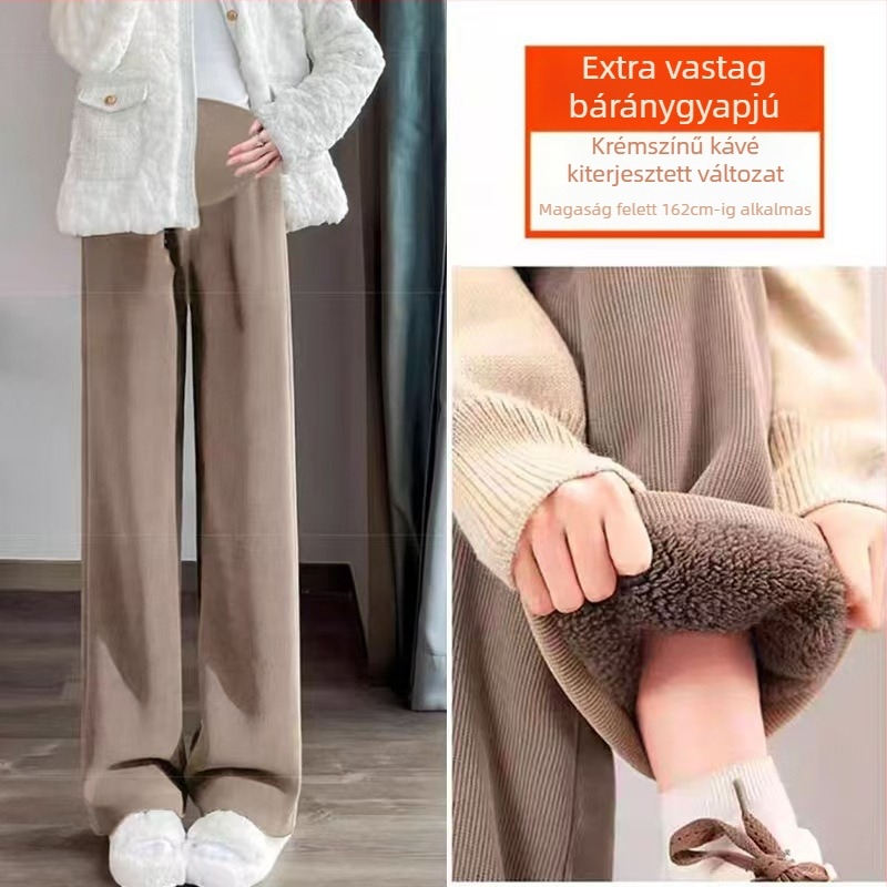 Terhes nadrág fleece béléssel, szabad szabású — fő anyag: poliészter; tartalom: 70–80%; bélés: fleece