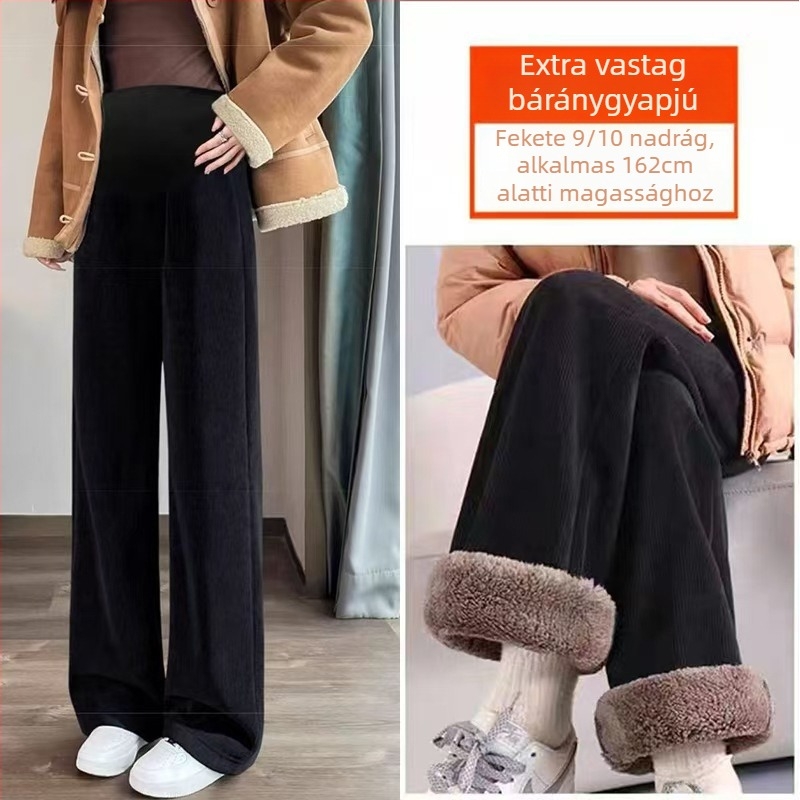 Terhes nadrág fleece béléssel, szabad szabású — fő anyag: poliészter; tartalom: 70–80%; bélés: fleece