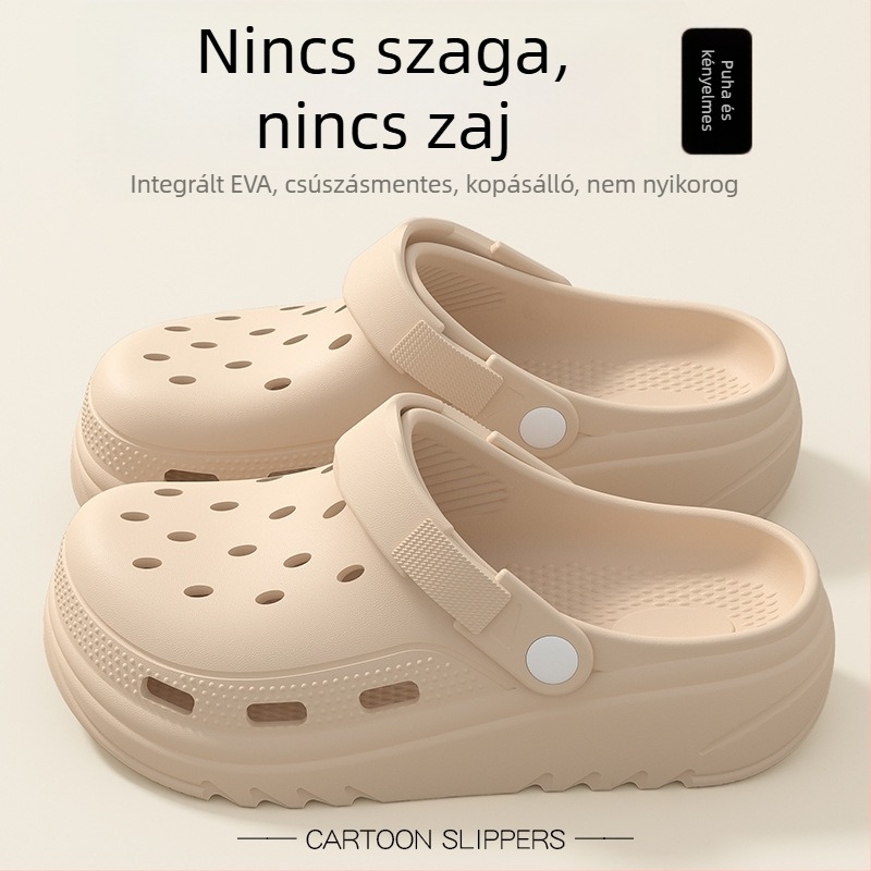Terhes nők számára: EVA lyukas cipő, csúszásmentes Crocs-stílusú zárt orrú nyári papucs, 2025 modell