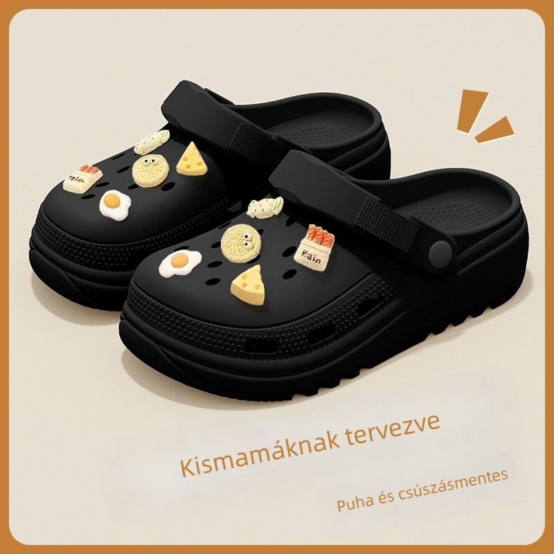 Terhes nők számára: EVA lyukas cipő, csúszásmentes Crocs-stílusú zárt orrú nyári papucs, 2025 modell