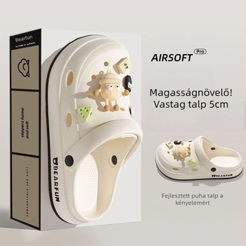 Crocs-stílusú EVA szandál, uniszex, EVA felsőrész és talp, talp vastagsága 2–3 cm, könnyű, csúszásmentes, vízálló