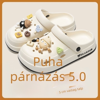 Crocs-stílusú EVA szandál, uniszex, EVA felsőrész és talp, talp vastagsága 2–3 cm, könnyű, csúszásmentes, vízálló