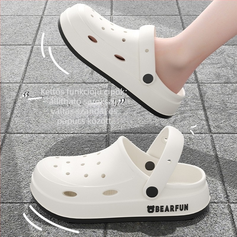 Crocs-stílusú EVA szandál, uniszex, EVA felsőrész és talp, talp vastagsága 2–3 cm, könnyű, csúszásmentes, vízálló