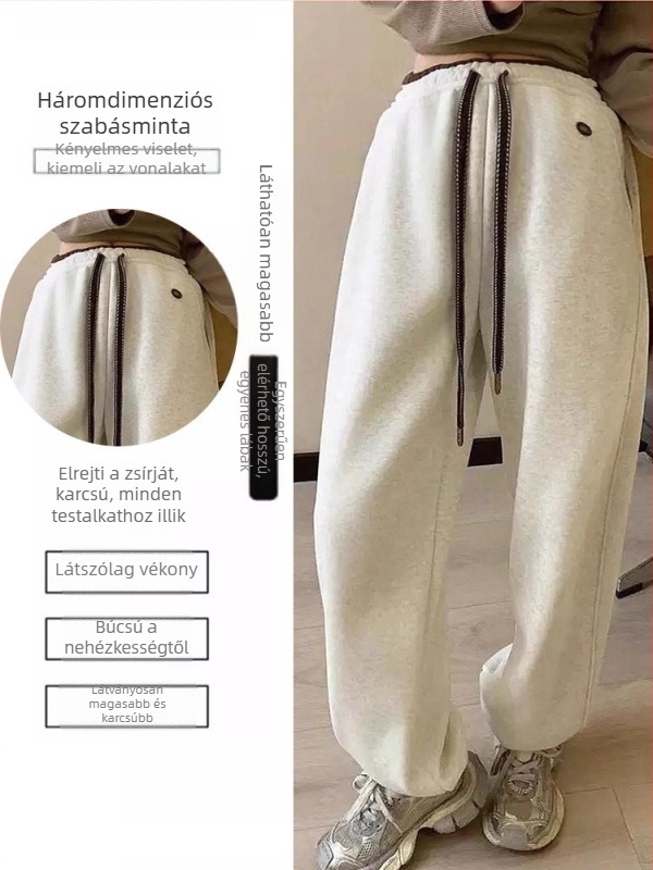 Kismama nadrág fleece béléssel, széles szárú, magas derék, derekán kötőfűzővel (vastag gyapjú-poliészter keverék, poliészter 80–90%)