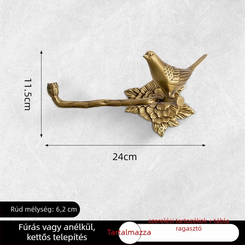Réz törölközőtartó és törölközőgyűrű, kínai stílus, CE tanúsítvány