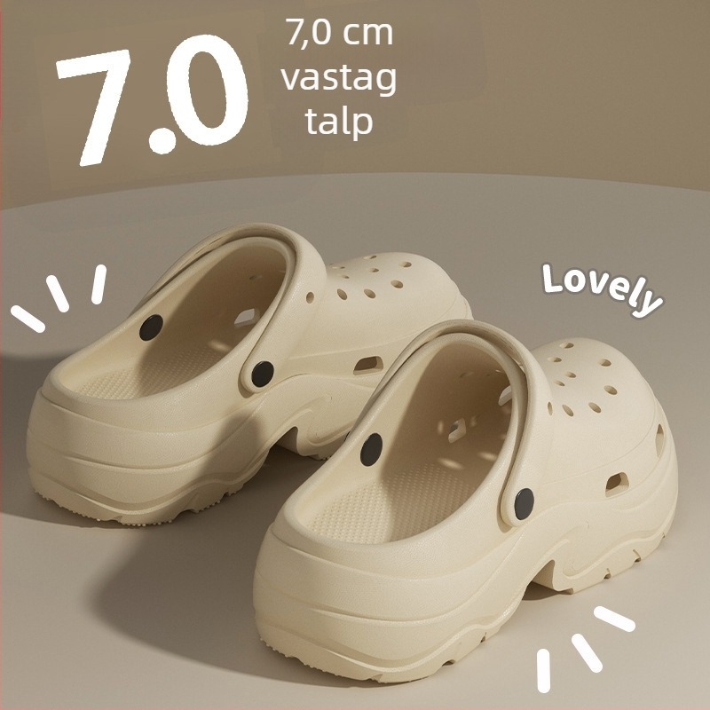 Női Crocs-stílusú szandál 7 cm vastag talppal, EVA anyagból, csúszásmentes, szagtalan, nyári strandpapucs 2025