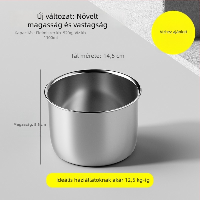 3143 Függő etető tál rozsdamentes acélból, anti-spill dizájn, kutyák és macskák számára