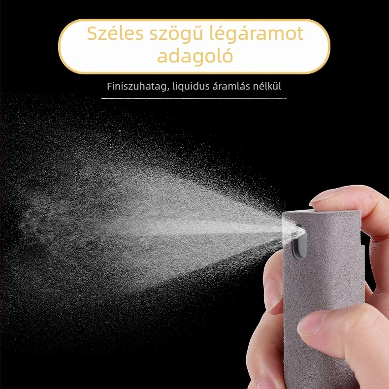 Háromrészes képernyőtisztító készlet notebookhoz, telefonhoz és számítógéphez — Modell 5332, Good Object márka, deionizált víz oldat, súly 0,054 kg