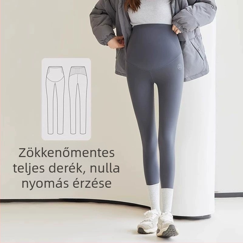 Terhes leggings tavasz- és őszre, cápa-stílusú leggings, plusz méretű jóga nadrágok, amelyek nem szorítják a hasát