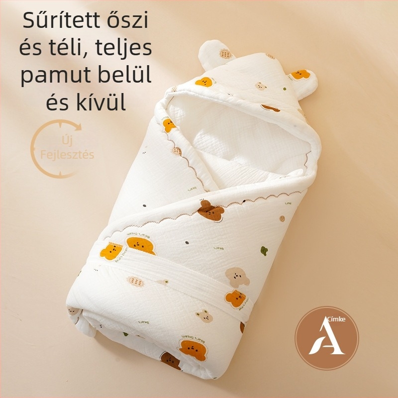 Újszülött babaszvöd takaró - Anyag: 100% pamut, Töltet: poliészter rost, Téli szezon, 6 hónapos korig, Testreszabható