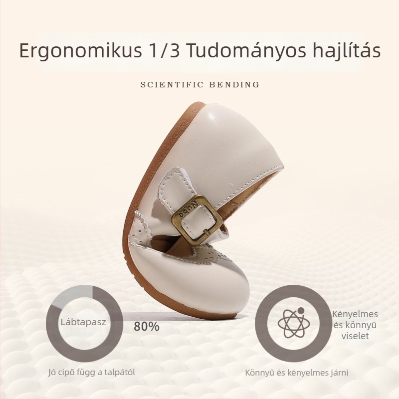 Lányos cipő puha talppal, Velcro-zárás, alacsony felső rész, gumírozott talp, koreai stílus