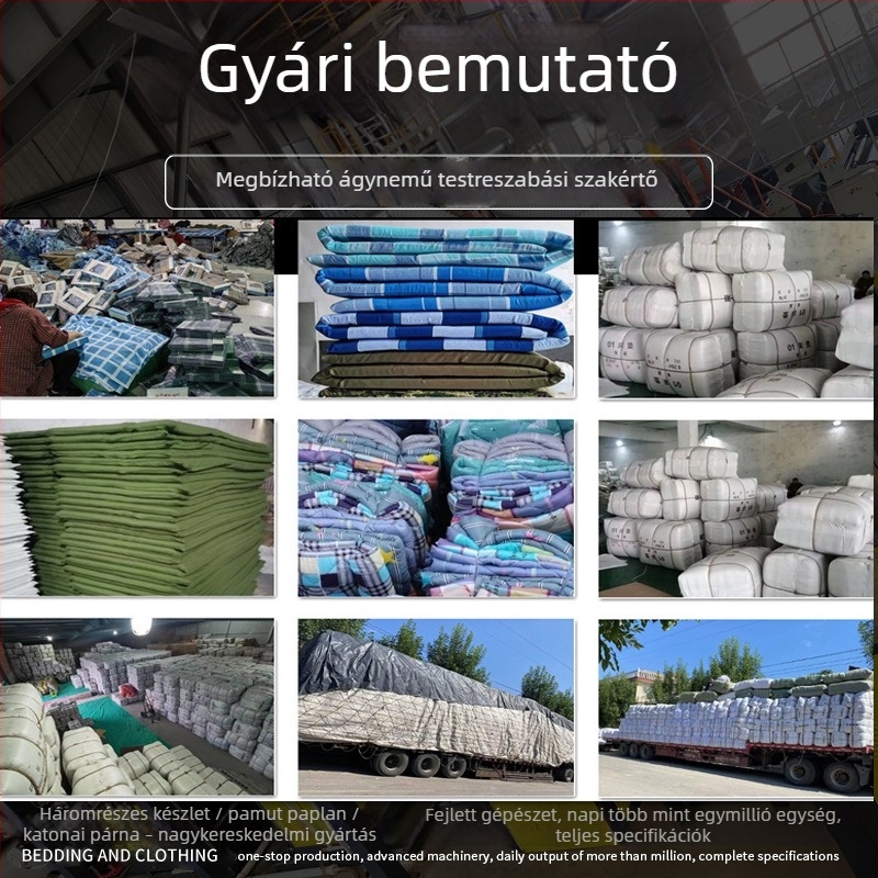 Háromrészes pamut ágyneműkészlet, csíkos minta, reaktív nyomtatás és festés, egyszerű szövés, modern minimalista stílus