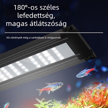 Akvarium LED világítás víz alatti növényekhez — teljes spektrum, vízálló, alumíniumötvözet, 8W, FKSC