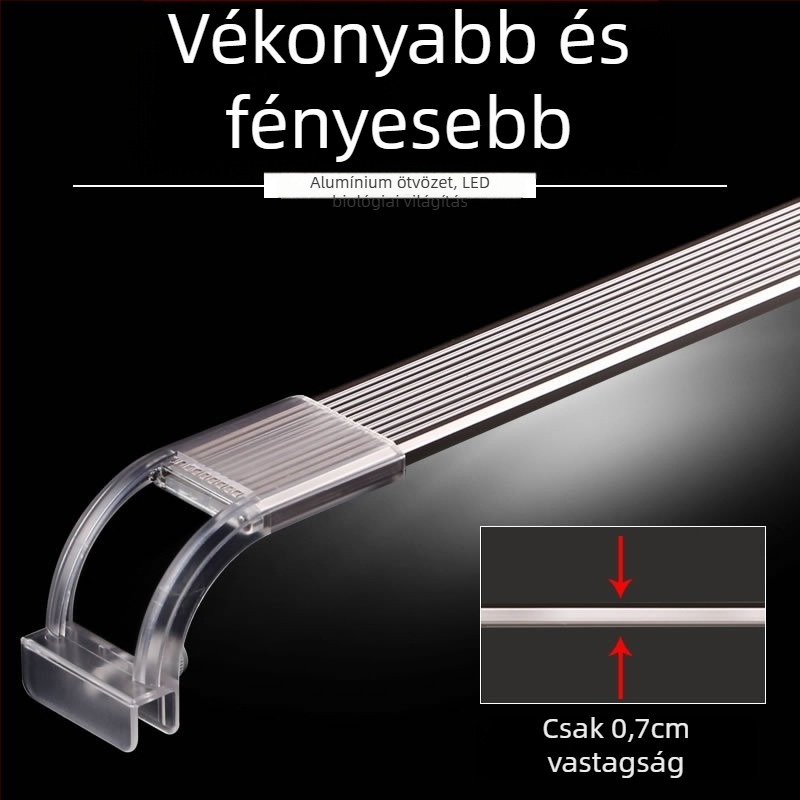 Akvárium LED lámpa alumíniumötvözetből, 1,5–20W, Morning front