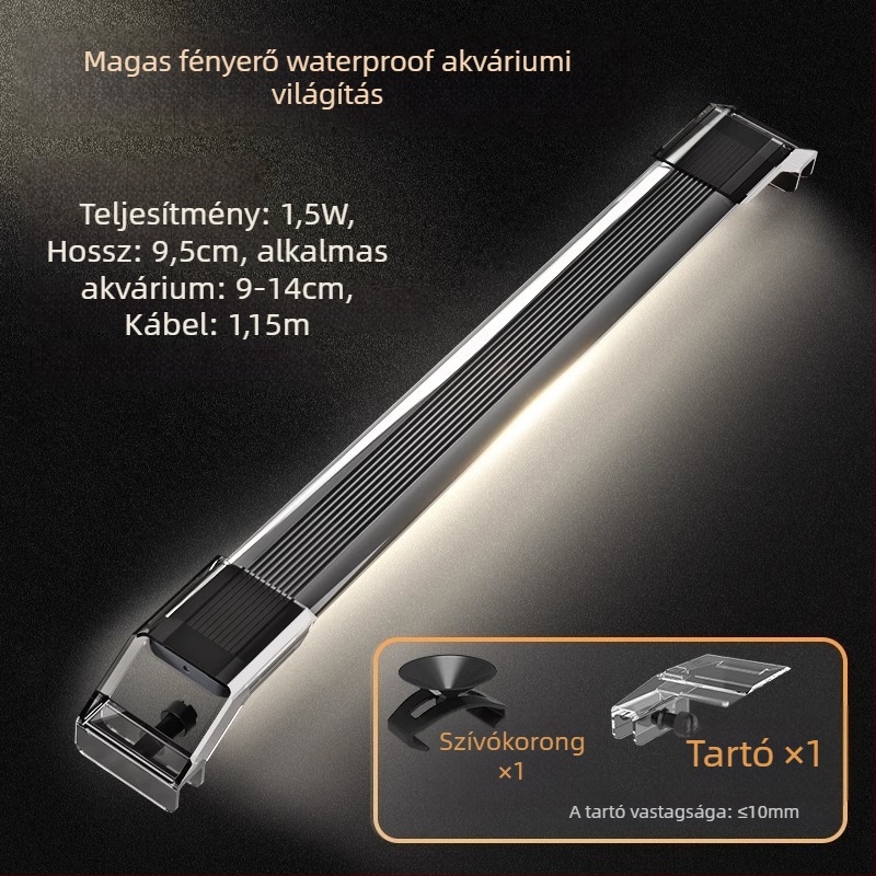 Akvárium LED lámpa alumíniumötvözetből, 1,5–20W, Morning front