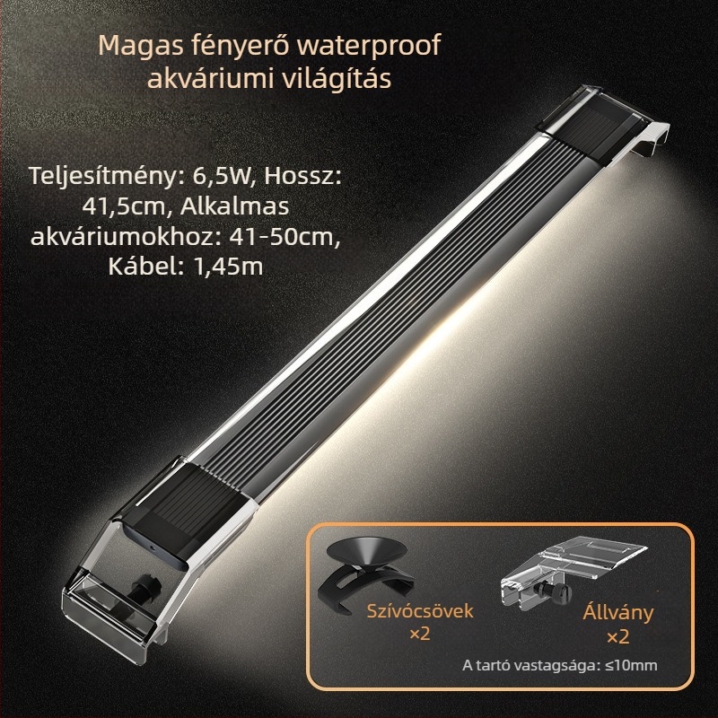 Akvárium LED lámpa alumíniumötvözetből, 1,5–20W, Morning front
