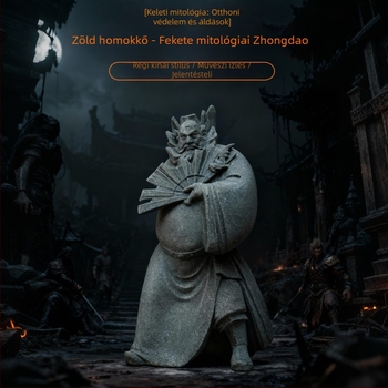 Akvárium táj dekoráció – démonűző harcos, gyanta, új kínai stílus, Gathering márka