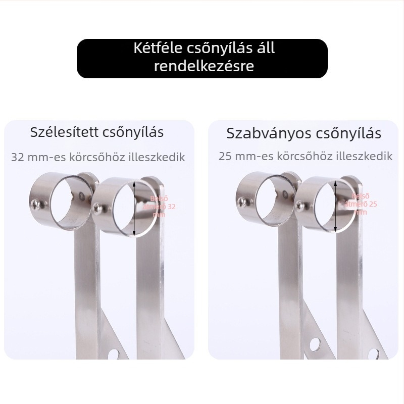 Rozsdamentes acél oldalsó rögzítésű háromszög ruhaszárító, erkélyhez, falra szerelve