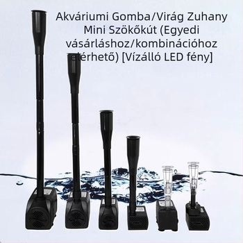 Kőkerdő tájkép víziesés gomba alakú szórófejjel kis akváriumhoz LED világítással — Anyag: Króm-zirkónium- réz; Márka: Egyéb