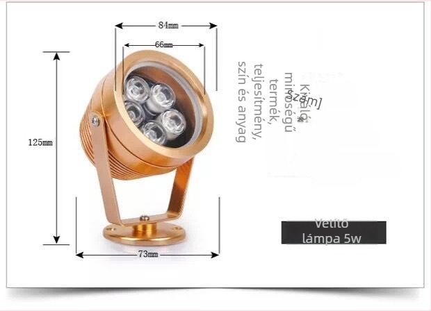 Vízi alatti vetítő lámpa, IP68 vízálló, 3W, 220V, modell YQT-046
