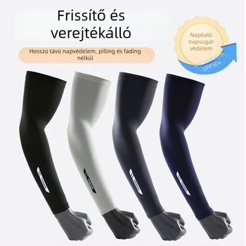 Férfiaknak napvédő karvédők nylon anyagból (71-80%), Ice Silk érzet, gyorsan száradó, kerékpározáshoz, vezetéshez és horgászathoz