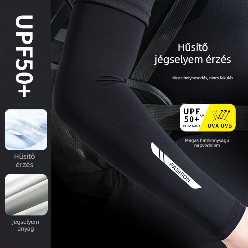 Férfiaknak napvédő karvédők nylon anyagból (71-80%), Ice Silk érzet, gyorsan száradó, kerékpározáshoz, vezetéshez és horgászathoz