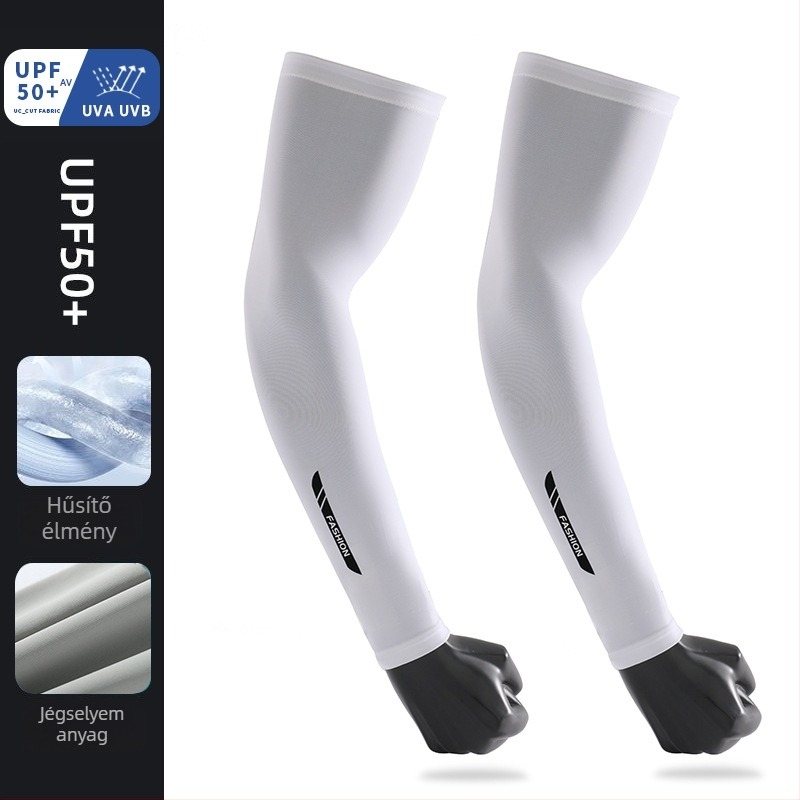 Férfiaknak napvédő karvédők nylon anyagból (71-80%), Ice Silk érzet, gyorsan száradó, kerékpározáshoz, vezetéshez és horgászathoz