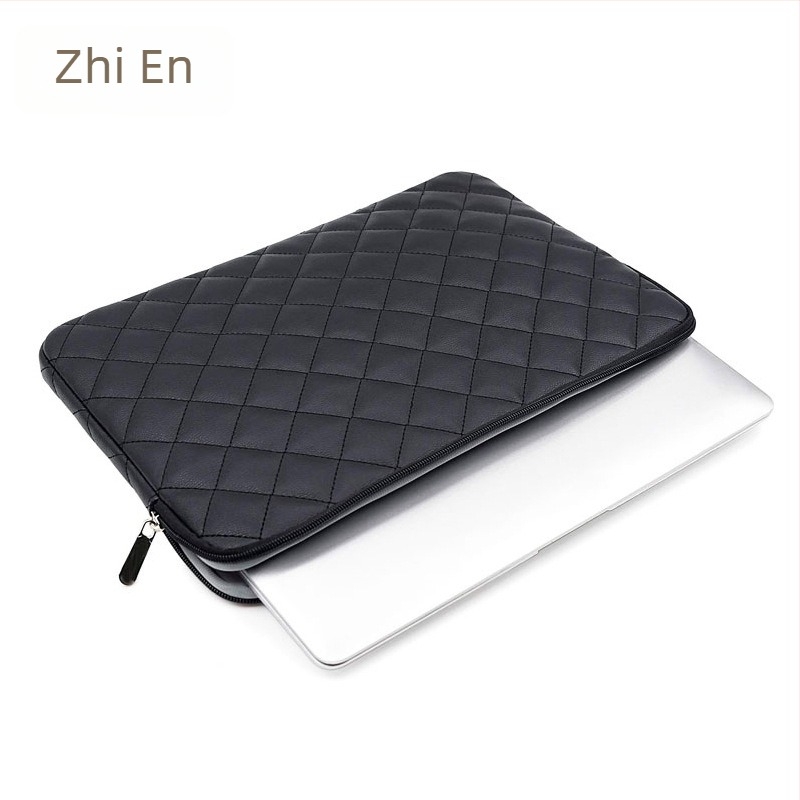 PU bőr laptop- és tabletatáska quilting mintával és hímzett részletekkel, belső rekesz (Anyag: PU bőr; Szezon: 2023 tavasz; Nem: Semleges; Funkció: Egyéb)