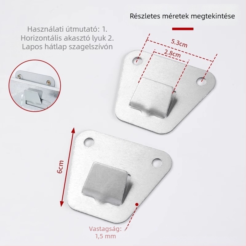 Oldalsó elszívó felhelyező lemez — nagy szilárdságú préselt szerkezeti acél, univerzális akasztó tartó, modern minimalist design, Márka The First Force, Anyag Más, Tanúsítás Nincs