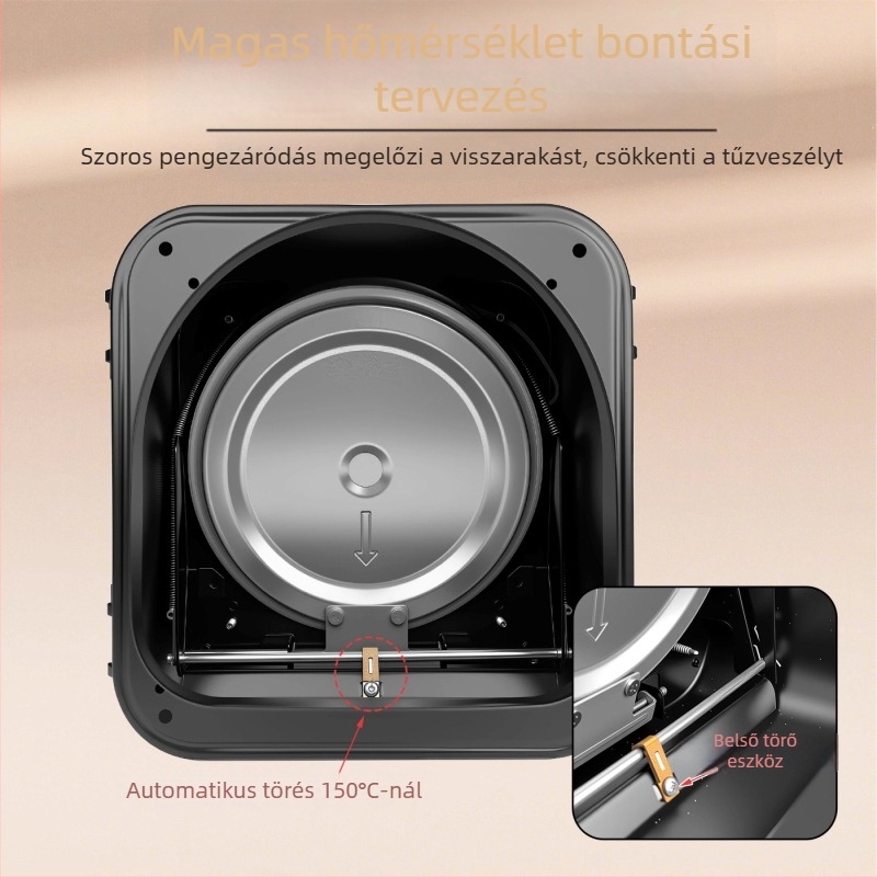 Fotile-kompatibilis tűzálló egyirányú füstmegállító szelep konyhai elszívóhoz, szénacél, könnyed luxus stílus