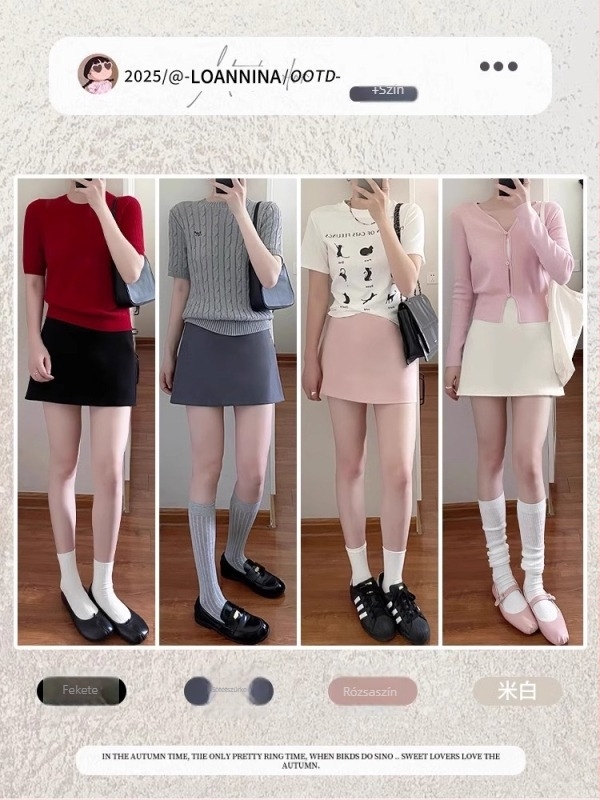 Szürke A-vonalú női szoknya, magas derék, poliészter-spandex anyagból, mikroelasztikus, vasalás nélkül