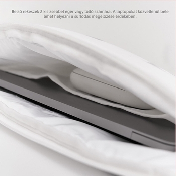 PU bőr tablet belső táska – vízálló, kopásálló és ütésálló; bélés: poliészter; mintázat: betűk