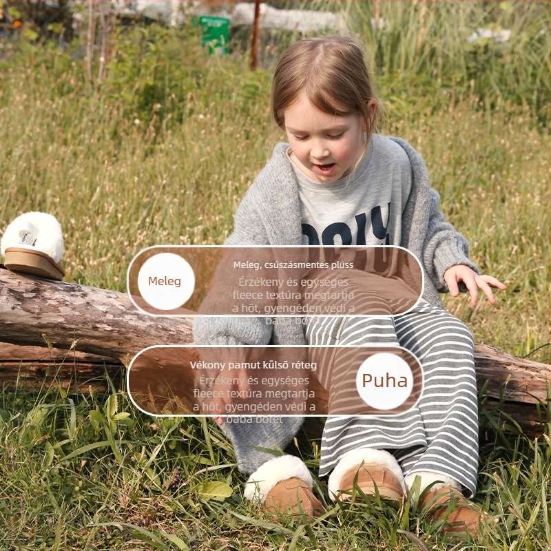 Topstar gyerekeknek szánt boka alatti csizma – szintetikus bőr, K-stílus, fleece béléssel, 1–3 és 4–6 éves korosztály