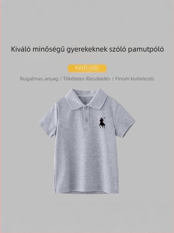 Póló felső, pamutból, uniszex, állatmintás, nyár–tavasz–ősz