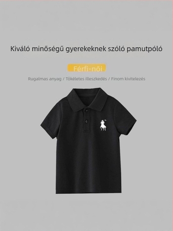 Póló felső, pamutból, uniszex, állatmintás, nyár–tavasz–ősz