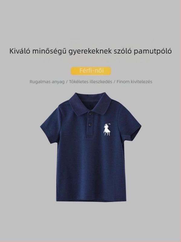 Póló felső, pamutból, uniszex, állatmintás, nyár–tavasz–ősz