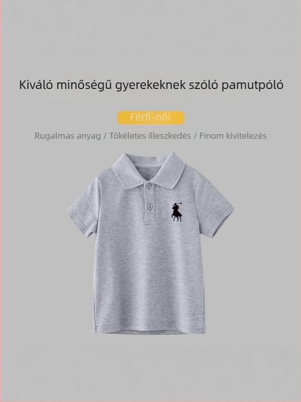 Póló felső, pamutból, uniszex, állatmintás, nyár–tavasz–ősz