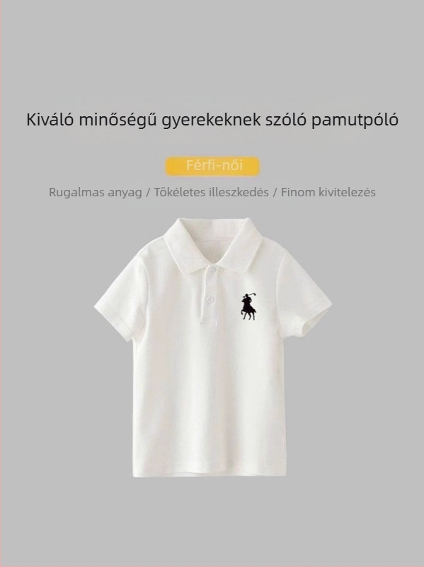 Póló felső, pamutból, uniszex, állatmintás, nyár–tavasz–ősz