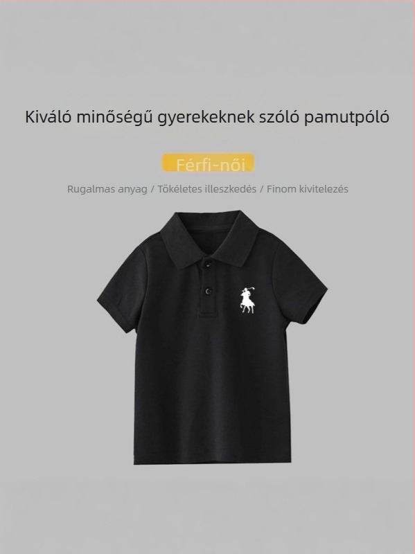 Póló felső, pamutból, uniszex, állatmintás, nyár–tavasz–ősz