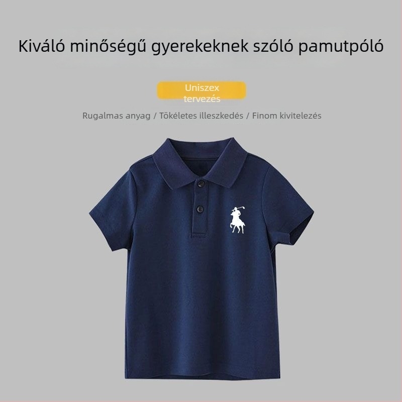 Póló felső, pamutból, uniszex, állatmintás, nyár–tavasz–ősz