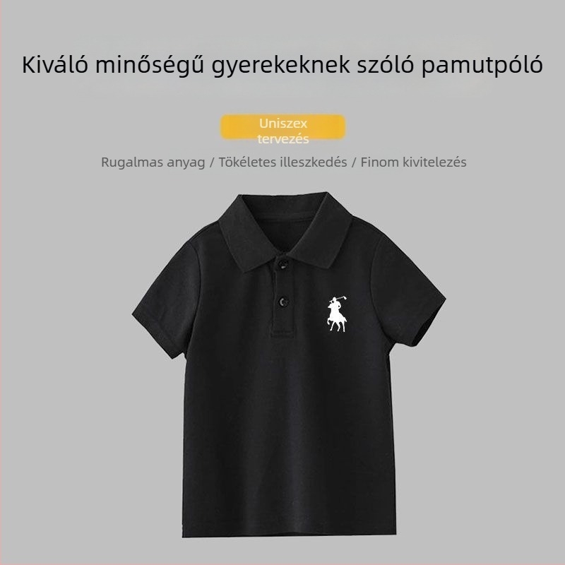 Póló felső, pamutból, uniszex, állatmintás, nyár–tavasz–ősz