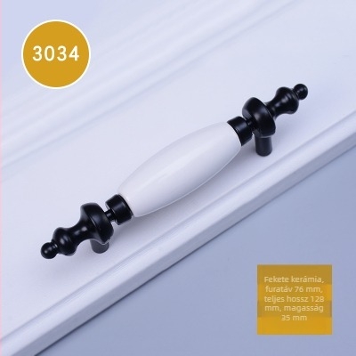 Kerámiából készült szekrényajtó fogantyú, modell 3030, modern minimalista stílus