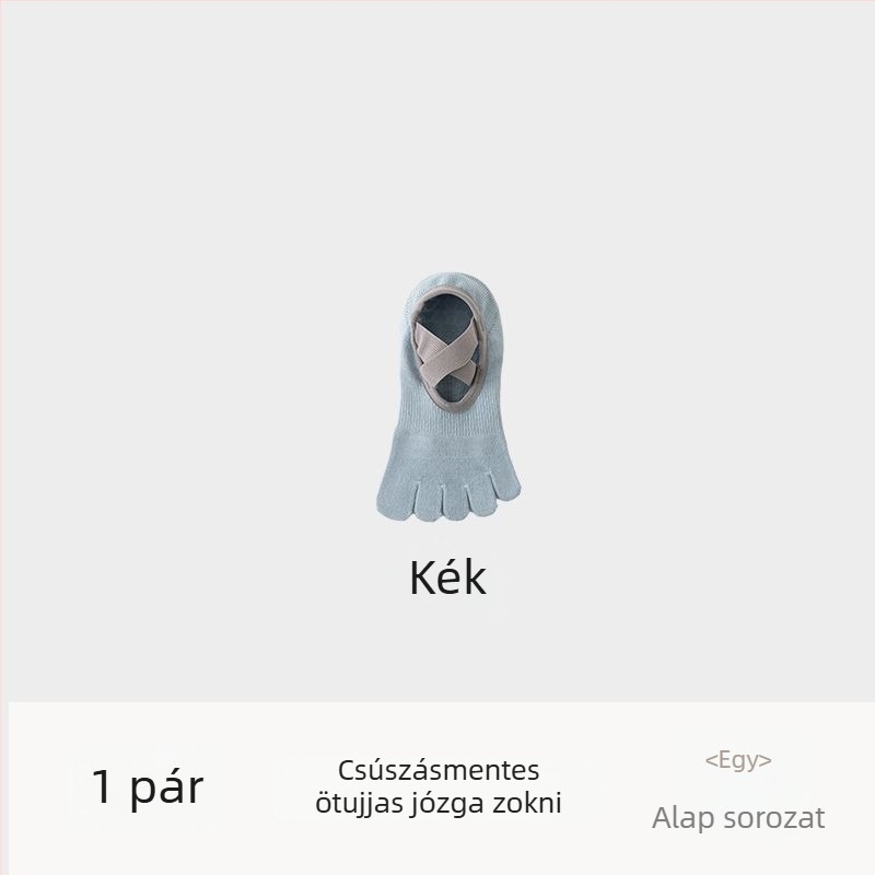 Női ötujjú jóga zokni Pilateshez, 90–95% pamut, nedvességelnyelés, rövid cső, egytűs kötés, japán stílus