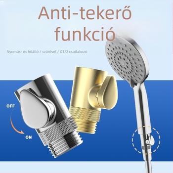 Teljesen rézből készült zuhanyfej áramlás-szabályozó szeleppel, spricctömlő anti-kink, nyomás- és hőálló, robbanásbiztos csap egygombos vízállítással