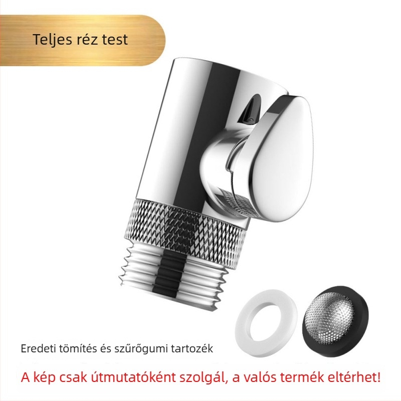 Teljesen rézből készült zuhanyfej áramlás-szabályozó szeleppel, spricctömlő anti-kink, nyomás- és hőálló, robbanásbiztos csap egygombos vízállítással