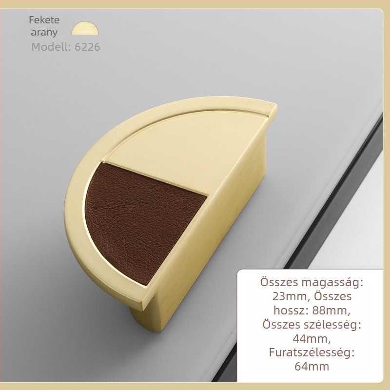 Kör alakú szekrény/gardrób ajtókilincs, cinkötvözet, modern minimalista stílus, modellek 6226, 6227, 6280