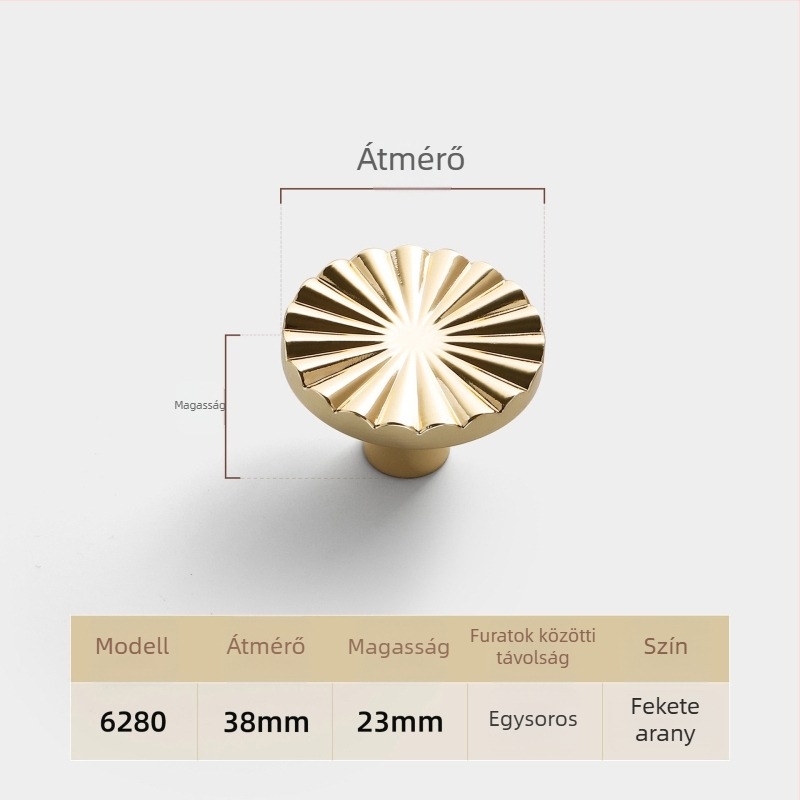 Kör alakú szekrény/gardrób ajtókilincs, cinkötvözet, modern minimalista stílus, modellek 6226, 6227, 6280