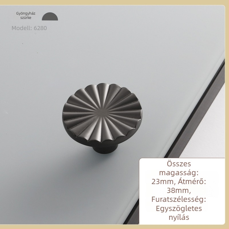 Kör alakú szekrény/gardrób ajtókilincs, cinkötvözet, modern minimalista stílus, modellek 6226, 6227, 6280
